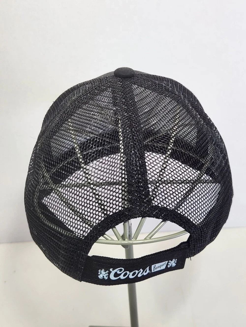 Coors Banquet Protect Our Protectors Black Trucker Hat Mesh Back Snapback Cap